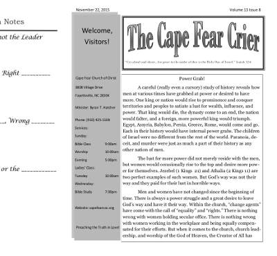 Cape Fear Bulletin